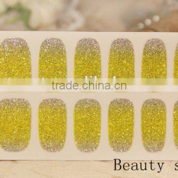 Glitter nail sticker spring nail stickers colourful nail sticker