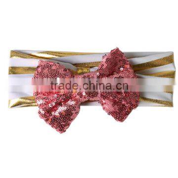 Custom Sequins Headband Baby Girl Birthday Party Bling Crown Headband