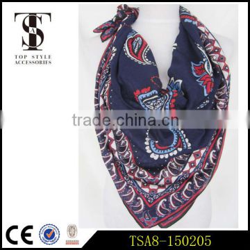 printed square cotton lady scarf trade assurance 2016 product for sale