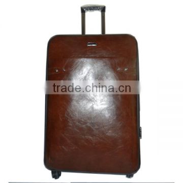 soft pu trolley luggage bag