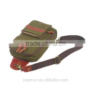 Customized Men Casual Cross Body Sling Canvas Chest Shoulder Bag in China photo-5
