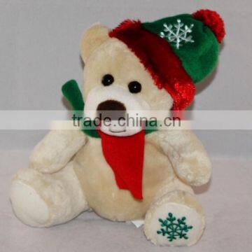 christmas plush/ christmas plush toys/Plush Christmas Bear Toy