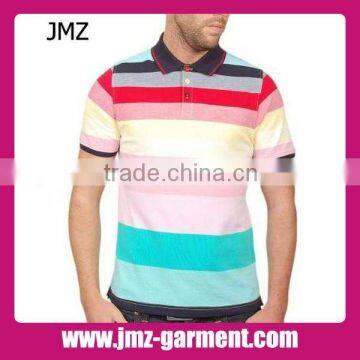 Mens color combination polo shirt