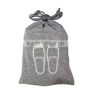 Inflight Travel Cotton Shoe Bag With Drawstring