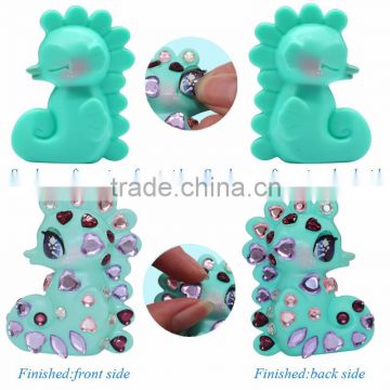 sea horse diy zoo keychain glitter pet magin beans gems kidstuff tiny pets children toys for educational