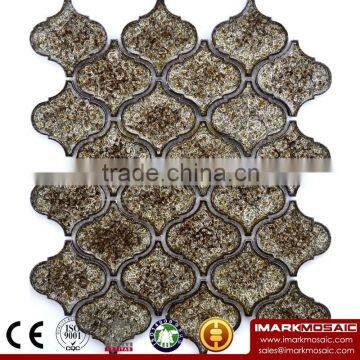 IMARK Arabesque Lantern Pattern Crackle Glazed Ceramic Mosaic Tile/Backsplash Tile For Modern Kitchen/Bathroom/Wall Decoration