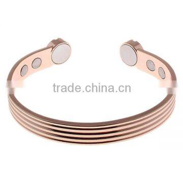 100% Guaranteed Quality Pure Solid Copper Energy Bangle Magnetic Bracelet Men or Women for Arthritis Quality Choice photo-2