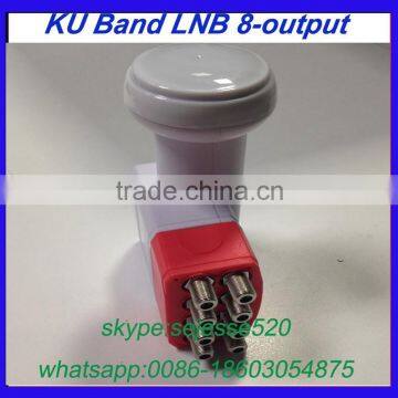 factory price strong signal high definition and FTA(free to air) ku band lnb 8output