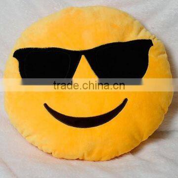 20 Styles Emoji Smiley Emotion Round Cushion Home Pillow Stuffed Plush Soft Toy Almofada Cushion Cover Christmas Present