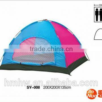 4 person single layer wind resistant camping tent