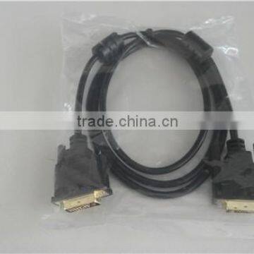 DVI-D 24+1 pin Dual Link Cable DVI Male to Male Gold 1.8m