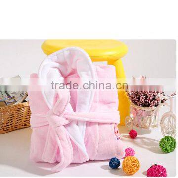 Cute Children Bathobe Pink White Robe Lovely Robe