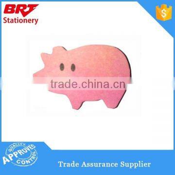 Pig shaped customized memo pad sticker