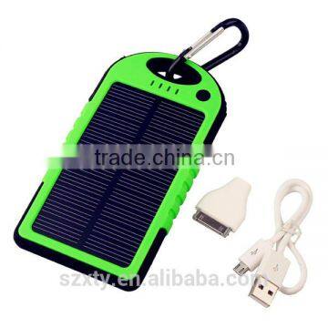 Fast charging waterproof solar power bank 5000mah solar charger phone charger power bank