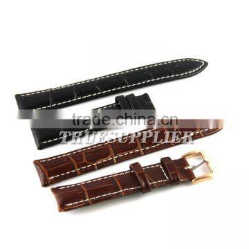 For Apple Watch Genuine Cowhide Leather Band High Quality Crocodile Grid-Black&Brown Colors