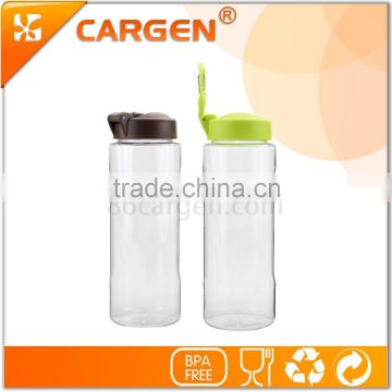 Customized 700ml carabiner sport clear plastic water bottle