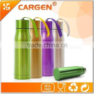New Arrival Portable Strap Insulated Wide Mouth Stainless Steel Water Bottle