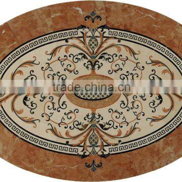 Custom Make Natural Waterjet Map Design Marble Pattern photo-4