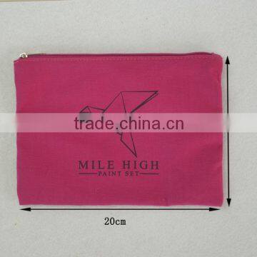 custom colorful small zipper canvas tote bag