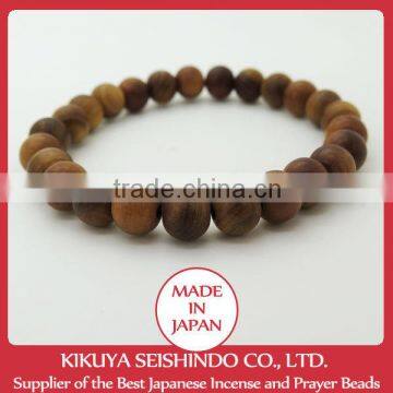 Real Sandalwood beads bracelet, Japanese bracelet made of aromatic sandalwood beads, Japanese traditional Lucky charm / talisman