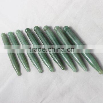 Chinese traditional green crystal small jade facial massage stone