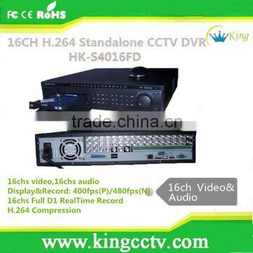 KingCCTV 16ch video 16ch audio video recorder HK-S4016FD H.264 2u standalone cctv dvr