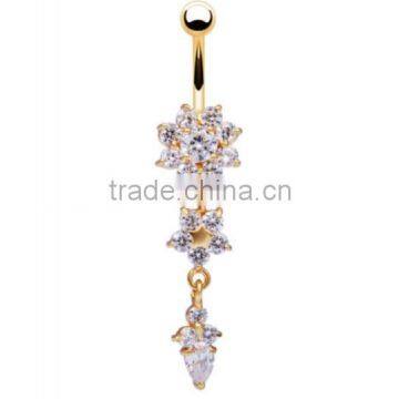 Women Hot Sex Nickel Free Zircon Belly Button Ring