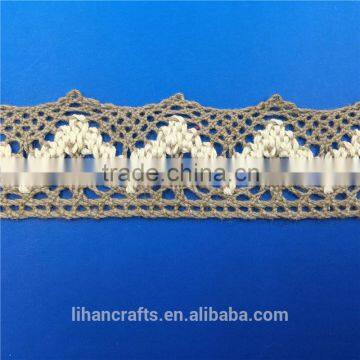 H0366I Elegant Lace Ribbon, 100% Cotton Lace ,Crocheted Lace