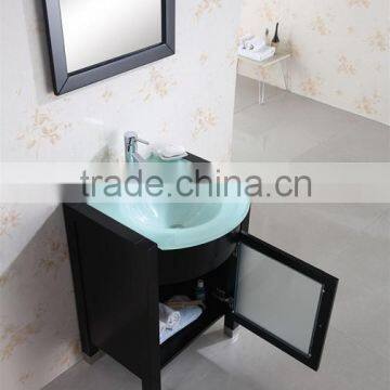 Espresso Matte Curve Bathroom Cabinets Living Room Furniture photo-2