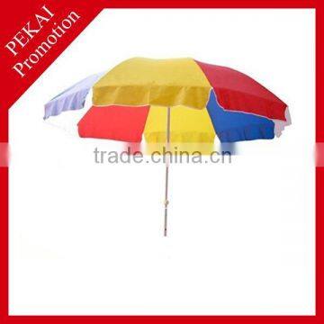 colorful beach promotional polyester sun umbrella