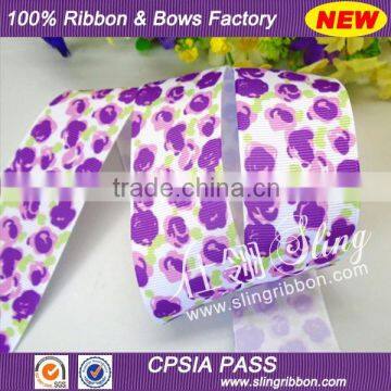 2015 Wholesale Rose Flower Grosgrain Printed Ribbon