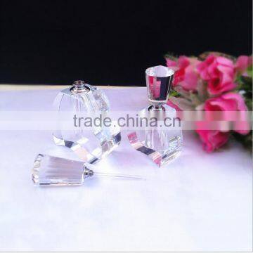 high quality clear ,transparent heart shape design crystal perfume bottle