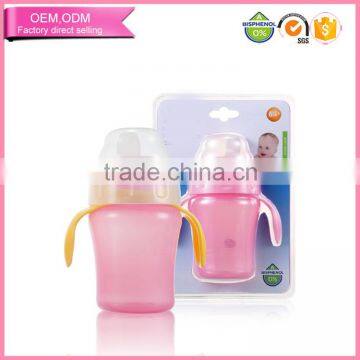 Wholesale BPA Free Plastic Sippy Cup Drinking Water Bottle for 6 months Old Baby