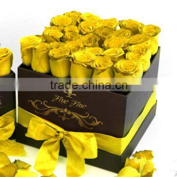 Luxury Handmade Black Cardboard Paper Flower Gift Box Packing Factory in China photo-2