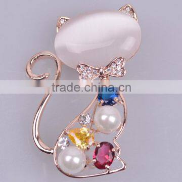 Fashion Custom Opal Brooch Pin, Rhinestone Brooch korea pins for dresses wholesale