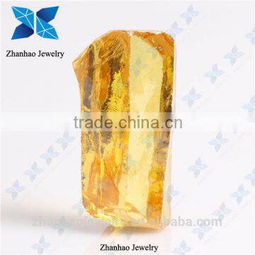 light yellow Uncut Raw Gemstones /raw cubic zirconia material stone/semi precious stone