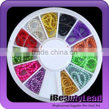 New 12colors nail chain decoration 1mm diameter nail art chain
