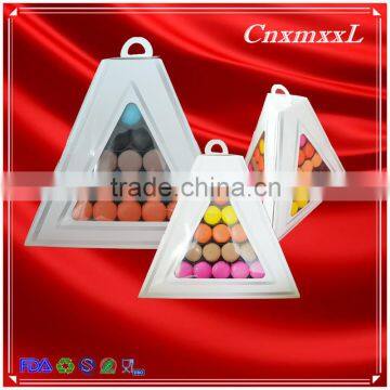 hot sells wholesale 3 tier paper &plastic Macaron pyramid tower display stand &patented customizable Macaron packaging