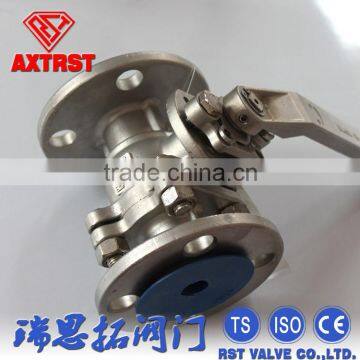 API 2pc Stainless Steel Normal Temperature Flange Ball Valve