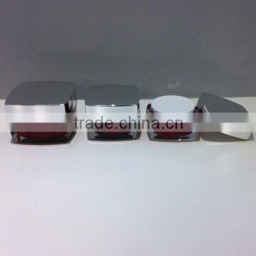 square acrylic cream jar plastic container empty cosmetic jar