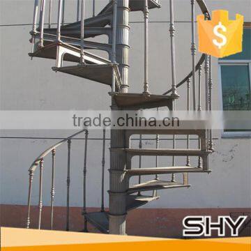 metal stairs, cast iron spiral staircase indoor made in China