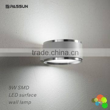 round modern aluminum IP20 led surface wall light for indoor