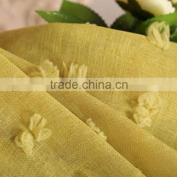 100% polyester clipped spot voile sheer eyelet curtain drapes