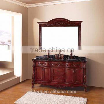 55cm luxury red classic bathroom vanity with double vanity basin WTS263