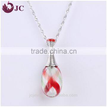 Wholesale Glass Bottle 925 Sterling Silver Diffuser Essential Oil Pendant