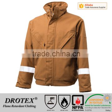 China manufacturer durable cotton flame retardant duck jacket for protective wear industry