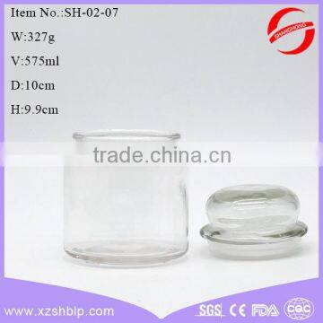 High quality glass jars storage container with glass lids sealed