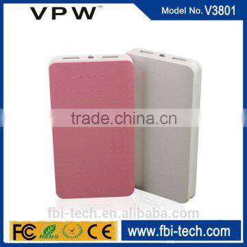 High Capacity Dual USB Output 8000mAh Power bank With indicator for Tablet iPad Phone notebook