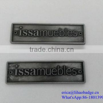 Factory Price High Quality furniture metal label with optional personalization