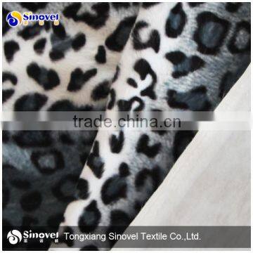 100% Polyester Animal Printing Velvet Fabric/brushed velvet/polyester velvet